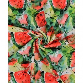 Džersio trikotažas su skaitmenine spauda Watermelon